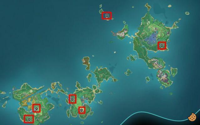 Todas las ubicaciones del Santuario Profundo de Inazuma en Genshin Impact