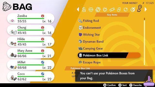 Enlace Pokémon Espada y Escudo Caja | Come accedere a box PC da remoto