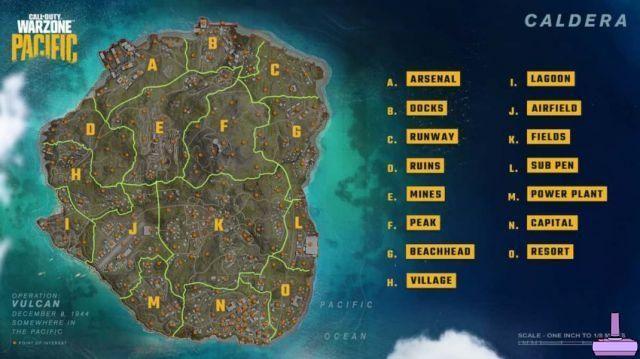 Todas las ubicaciones principales de Caldera en Call of Duty: Warzone Pacific